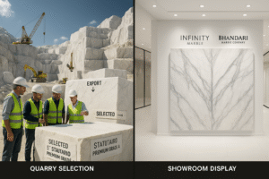 Read more about the article How Bhandari Marble Company Selects Premium Statuario Marble Blocks: From Italian Quarries to Kishangarh Showrooms